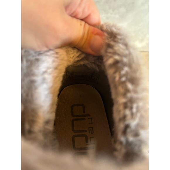Hey Dude Denny Sleet Gray Faux Fur Comfort Woven Ankle Booties Womens 7 - Picture 7 of 7